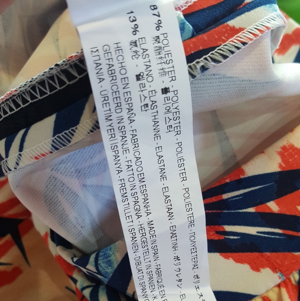 Zara Basic Elastic Aline Full Tropical Print Skirt - image 5